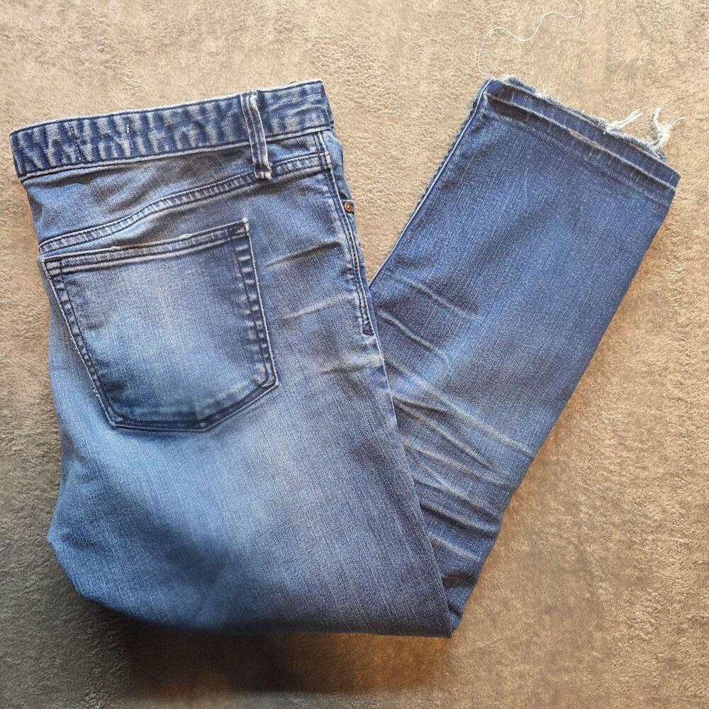 Gap 1969 Real Straight Jeans Mens 33x30 Blue Medium Wash Regular Straight Denim